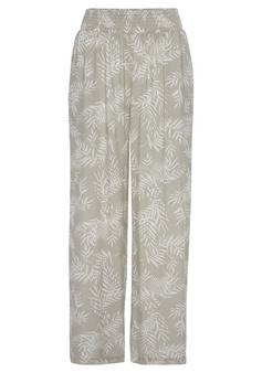 Lascana Palazzohose Stoffhose Damen schilfgrün-creme bedruckt