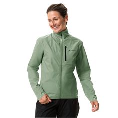 Rückansicht von VAUDE Women's Kuro Rain Jacket Outdoorjacke Damen willow green