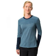 Rückansicht von VAUDE Women's Moab LS PRO Shirt T-Shirt Damen blue gray