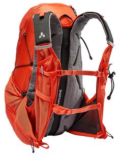 Rückansicht von VAUDE Rucksack Trail Spacer 18 Daypack burnt red