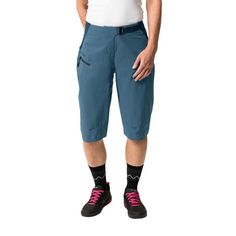 Rückansicht von VAUDE Women's Moab PRO Shorts Funktionshose Damen blue gray