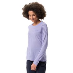 Rückansicht von VAUDE Women's Yaras LS Wool Shirt T-Shirt Damen pastel lilac