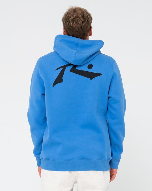 Rückansicht von RUSTY COMPETITION HOODED FLEECE Hoodie Herren Vallarta Blue