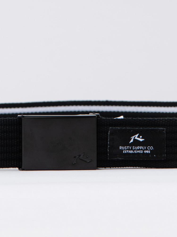 RUSTY RUSTY Ridgemont Belt G&uuml;rtel Herren - Black/White - 1 | SportScheck