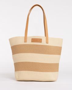 RUSTY HAILEY STRAW BEACH BAG Strandtasche Damen NATURAL / CARAMEL