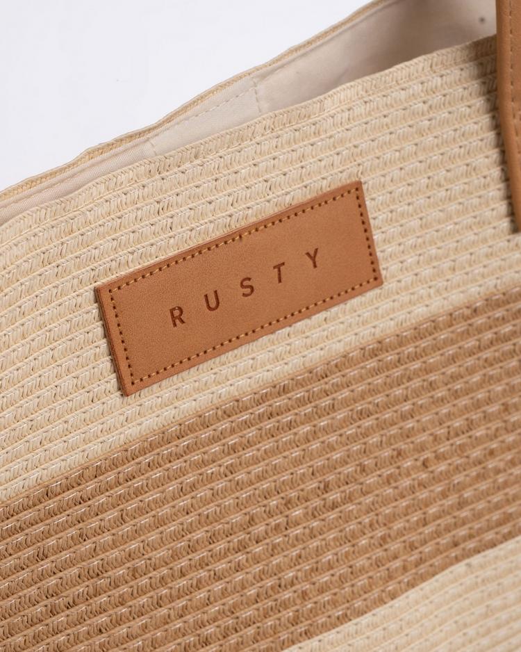RUSTY RUSTY HAILEY STRAW BEACH BAG Strandtasche Damen - NATURAL / CARAMEL - 1 | SportScheck