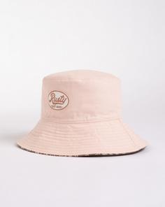 RUSTY VACAY TIME REVERSIBLE BUCKET HAT Hut Damen Vintage Pink