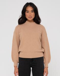 RUSTY CARA CREW NECK KNIT Strickpullover Damen Taupe