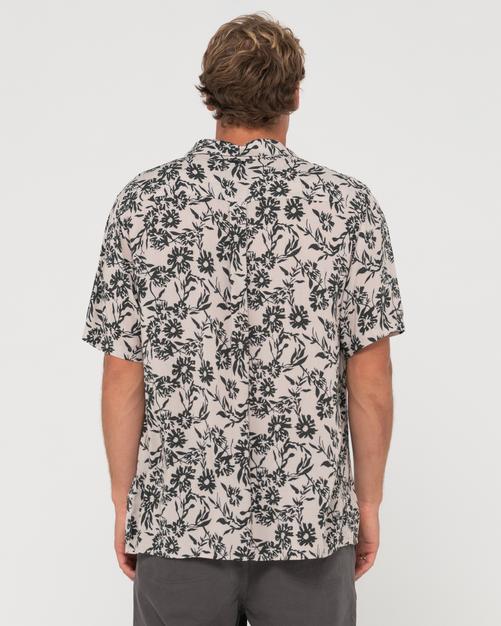 Rückansicht von RUSTY PYROTECHNICS SHORT SLEEVE SHIRT Kurzarmhemd Herren Savanna