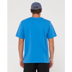 Rückansicht von RUSTY SHORT CUT SHORT SLEEVE TEE T-Shirt Herren Vallarta Blue