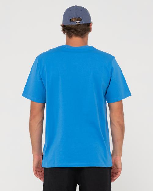 Rückansicht von RUSTY SHORT CUT SHORT SLEEVE TEE T-Shirt Herren Vallarta Blue