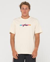 RUSTY BEFORE CROWDS BARRED  SHORT SLEEVE TEE T-Shirt Herren - Ecru