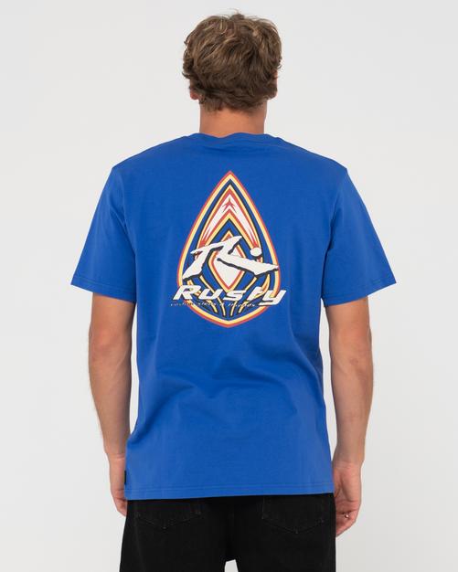 Rückansicht von RUSTY BLAZE SHORT SLEEVE TEE T-Shirt Herren Cobalt Blue