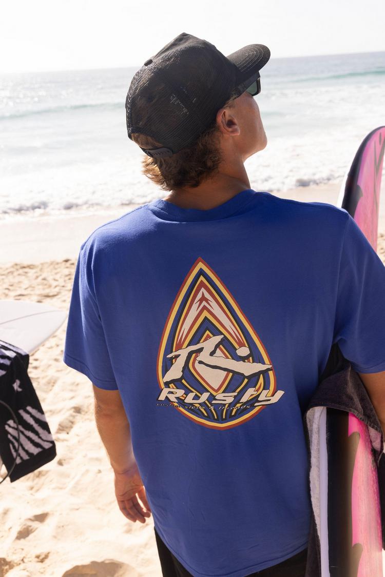 RUSTY RUSTY BLAZE SHORT SLEEVE TEE T-Shirt Herren - Cobalt Blue - 1 | SportScheck