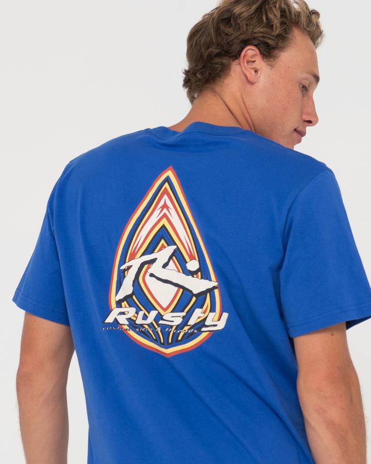RUSTY RUSTY BLAZE SHORT SLEEVE TEE T-Shirt Herren - Cobalt Blue - 4 | SportScheck