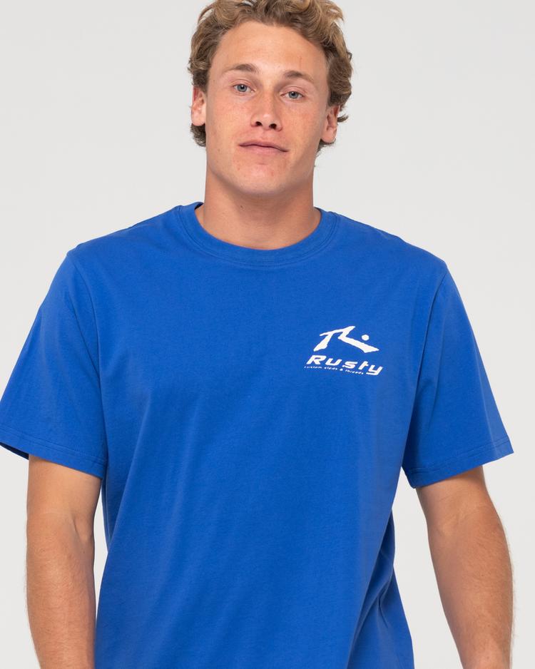 RUSTY RUSTY BLAZE SHORT SLEEVE TEE T-Shirt Herren - Cobalt Blue - 5 | SportScheck