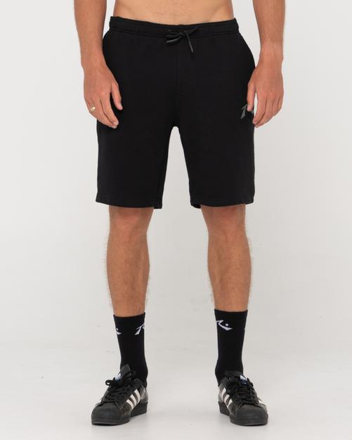 Rückansicht von RUSTY ONE HIT 19 TRACK SHORT Cargoshorts Herren Black/Shadow Army