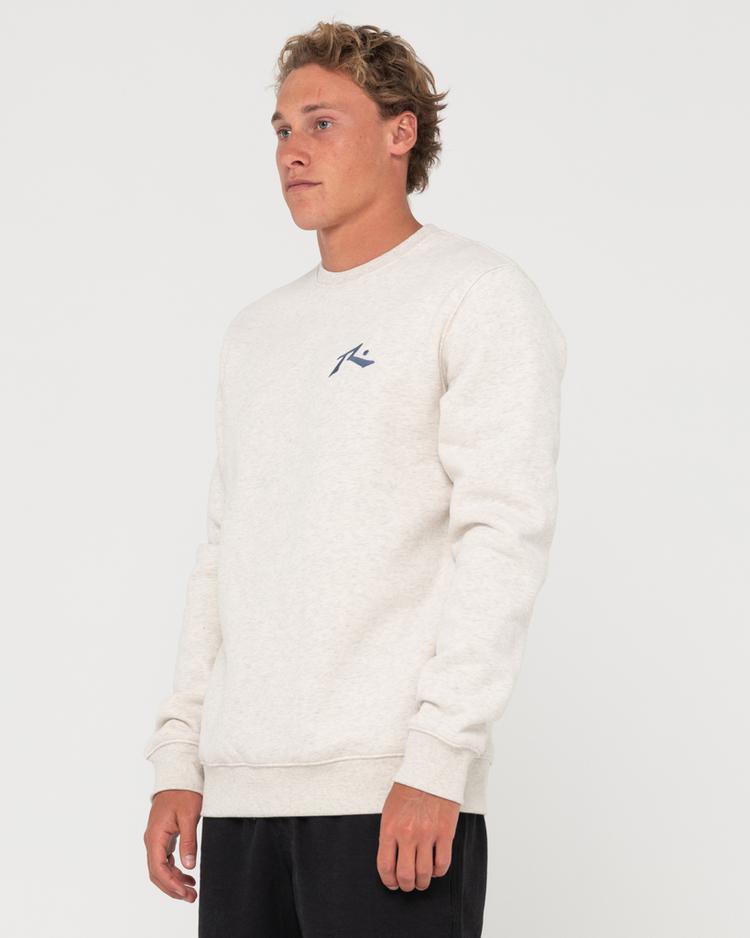 RUSTY RUSTY ONE HIT WONDER CREW FLEECE Rundhalspullover Herren - Ecru Marle/China Blue - 2 | SportScheck
