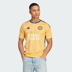 Rückansicht von adidas Leicester City 23/24 Ausweichtrikot Fußballtrikot Herren Hazy Orange