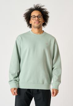 Rückansicht von Cleptomanicx Ligull Boxy Sweatshirt Herren Ice Green