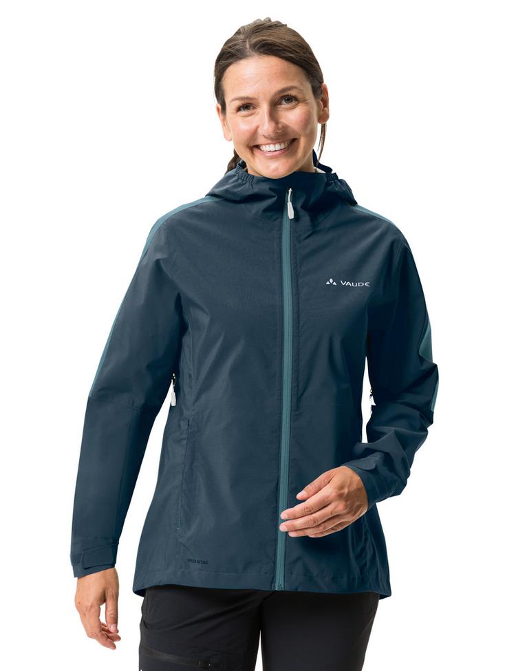 VAUDE VAUDE Women's Moab Rain Jacket II Fahrradjacke Damen - dark sea uni - 0 | SportScheck