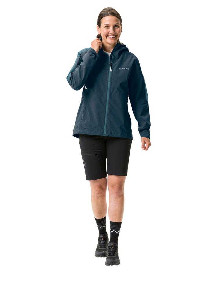 VAUDE VAUDE Women's Moab Rain Jacket II Fahrradjacke Damen - dark sea uni - 2 | SportScheck