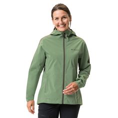 Rückansicht von VAUDE Women's Moab Rain Jacket II Outdoorjacke Damen willow green