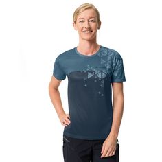 Rückansicht von VAUDE Women's Moab T-Shirt VI T-Shirt Damen blue gray