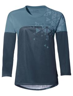 VAUDE Women's Moab LS T-Shirt V T-Shirt Damen blue gray