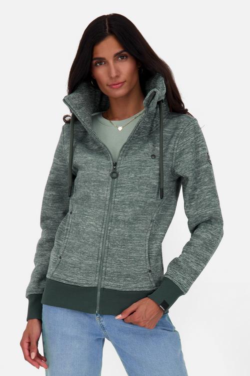 Rückansicht von ALIFE AND KICKIN VivianAK F Sweatjacke Damen basalt melange