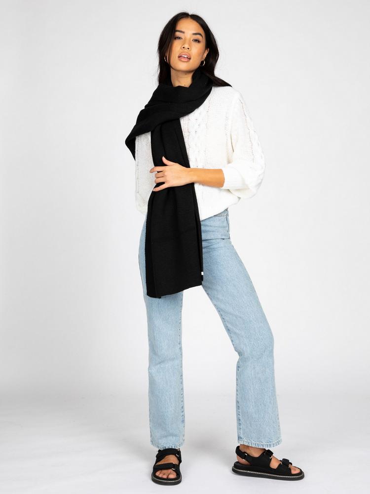 RUSTY RUSTY TUMBLE OVERSIZED SCARF Schal Damen - Black - 3 | SportScheck