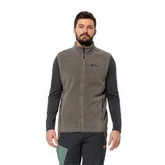 Rückansicht von Jack Wolfskin WALDSTEIG FZ VEST M Fleeceweste Herren cold coffee