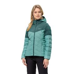 Rückansicht von Jack Wolfskin TUNDRA DOWN HOODY W Daunenjacke Damen sea foam