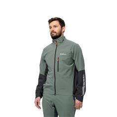 Rückansicht von Jack Wolfskin MOROBBIA 2.5L JKT M Fahrradjacke Herren hedge-green