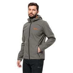 Rückansicht von Jack Wolfskin BORNBERG HOODY M Softshelljacke Herren smokey grey