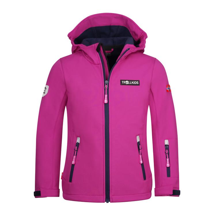 Trollkids Trollkids Oslofjord Softshelljacke M&auml;dchen - Feuerbeeren Pink/Marineblau - 0 | SportScheck