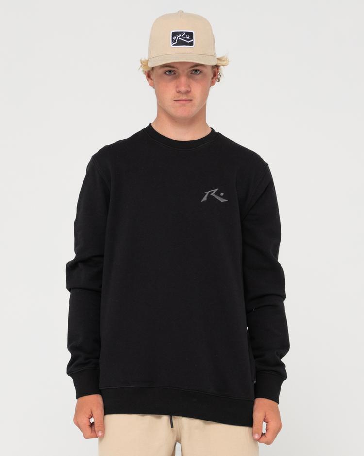 RUSTY RUSTY ONE HIT WONDER CREW FLEECE Rundhalspullover Herren - Black/Coal - 0 | SportScheck