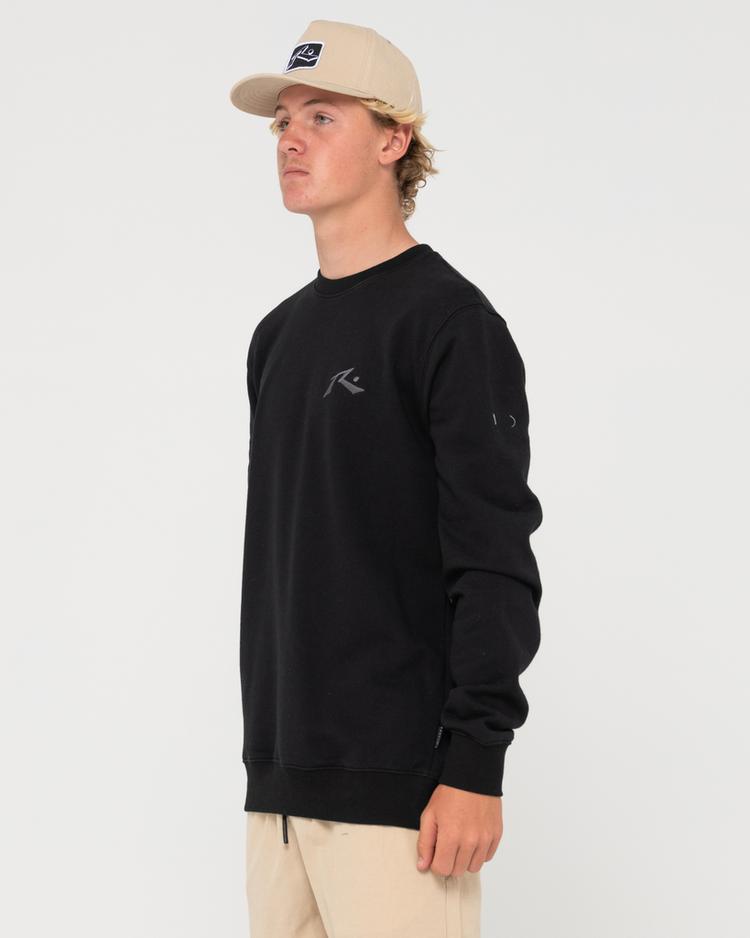 RUSTY RUSTY ONE HIT WONDER CREW FLEECE Rundhalspullover Herren - Black/Coal - 2 | SportScheck