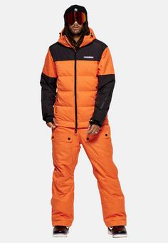 Rückansicht von ONESKEE PUFFER Schneeanzug Herren flame orange