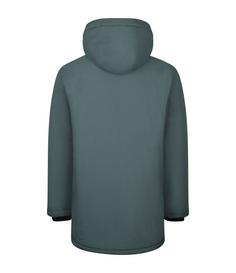 Rückansicht von Westfjord Krafla Regenjacke Herren Dunkeloliv