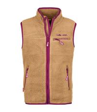 Trollkids Hemsedal Fleeceweste Kinder - Honiggelb/Feuerbeere