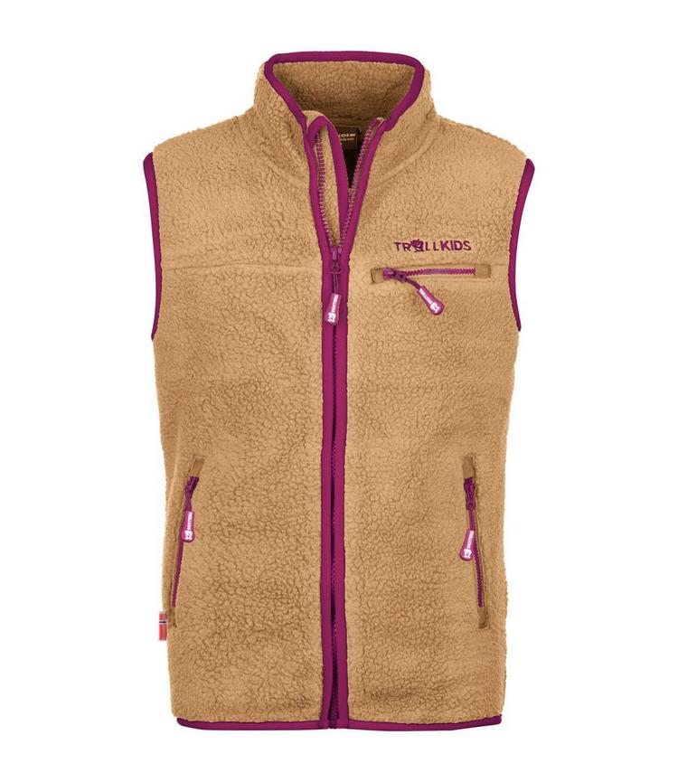 Trollkids Trollkids Hemsedal Fleeceweste Kinder - Honiggelb/Feuerbeere - 0 | SportScheck