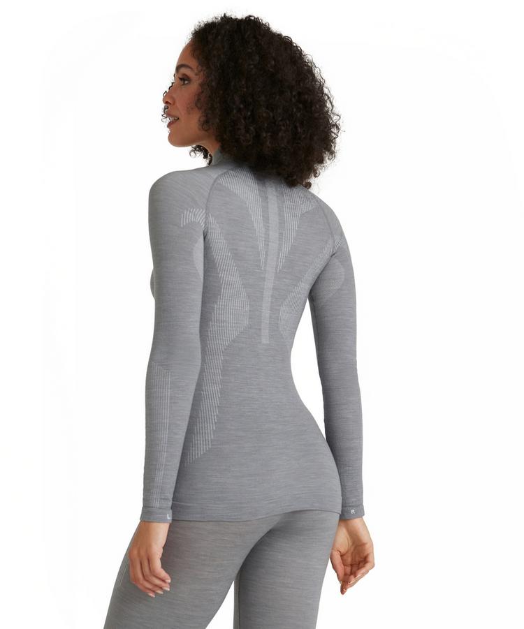Falke Falke Longsleeve Zip Funktionsshirt Damen - grey-heather (3757) - 0 | SportScheck