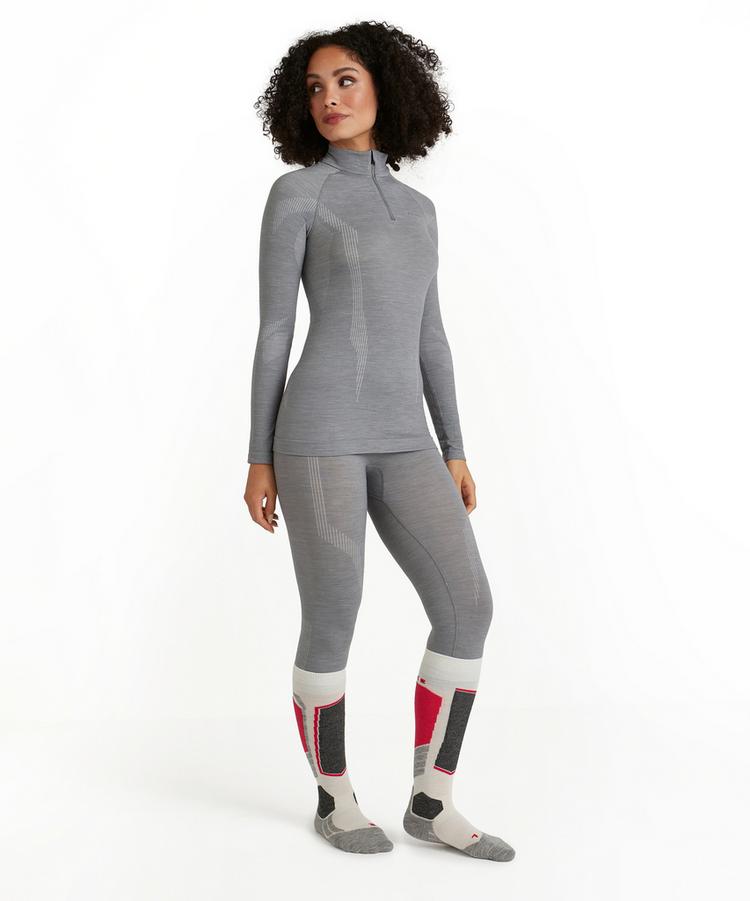Falke Falke Longsleeve Zip Funktionsshirt Damen - grey-heather (3757) - 1 | SportScheck