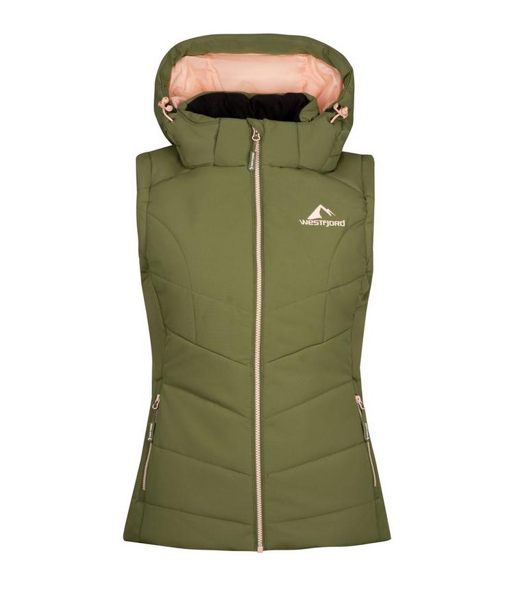 Westfjord Westfjord Krafla XT Outdoorweste Damen - Oliv/Pfirisch Hell - 0 | SportScheck