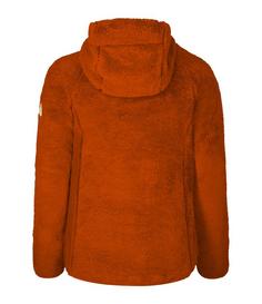 Rückansicht von Westfjord Glymur Fleecejacke Damen Rostrot/Beige