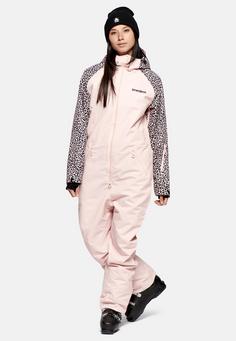 Rückansicht von ONESKEE Original Pro X Schneeanzug Damen pink leopard