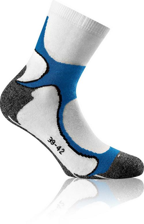 Rückansicht von Rohner Socken Freizeitsocken Weiß/Blau