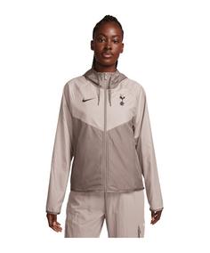 Nike Tottenham Hotspur WR Kapuzenjacke Damen Trainingsjacke Damen graulilaschwarz