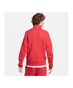 Rückansicht von Nike Tech Fleece HalfZip Sweatshirt Sweatshirt Herren rotschwarz